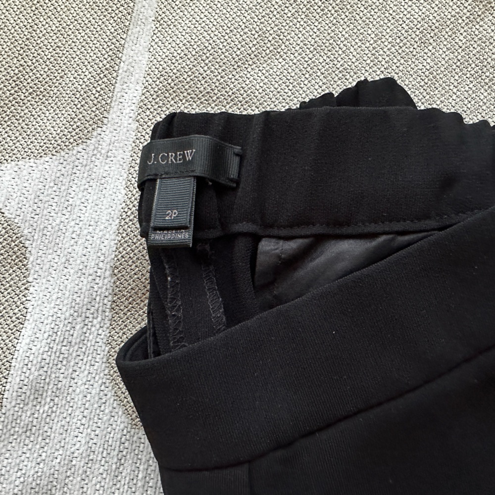 J crew crepe pant black in 2P